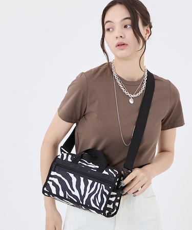 MINI DUFFEL CROSSBODY クリームブラックゼブラ