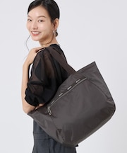 ESSENTIAL E/W ZIPTOP TOTE ダークチョコレートC