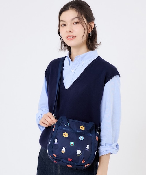 【LeSportsac×Miffy】SMALL JENNI ミッフィーネイビーポルカドット
