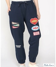 裏毛ワッペン風刺繍ロンパン