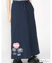 裏毛ワッペン風刺繍スカート