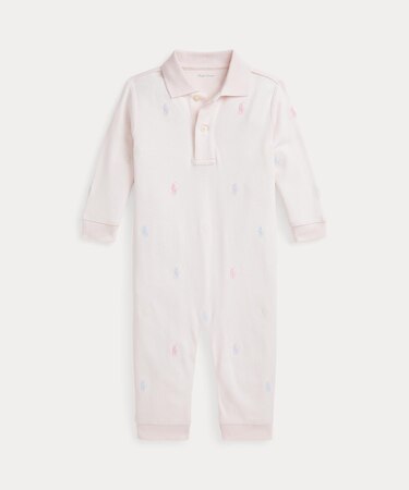 (ベビー)Polo ポニー ソフト コットン ポロ カバーオール【返品不可商品】
