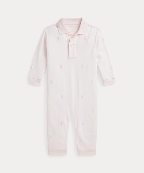 (ベビー)Polo ポニー ソフト コットン ポロ カバーオール【返品不可商品】