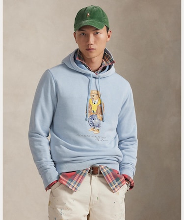 Polo ベア ガーメントダイド フリース フーディ