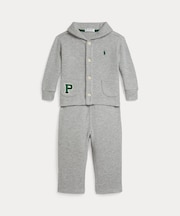 （ベビー)エステートリブ レター ジャケット & パンツ セット【返品不可商品】