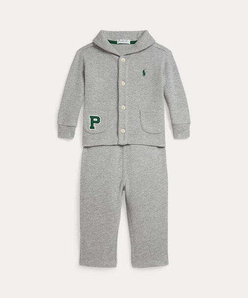 (ベビー)エステートリブ レター ジャケット & パンツ セット【返品不可商品】