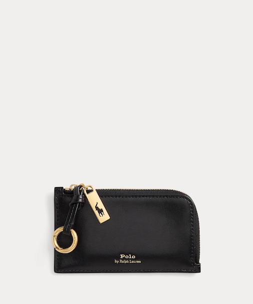 Polo ID レザー ジップ カード ケース