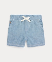 POLO RALPH LAUREN【返品不可商品】 （ベビー)インディゴ コットン シャンブレー ショートパンツ【返品不可商品】
