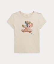 (ガールズ 7才~16才)パッチワーク Polo ベア コットン ジャージー Tシャツ