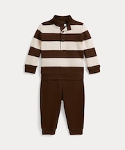 POLO RALPH LAUREN【返品不可商品】 (ベビー)ストライプド エステートリブ プルオーバー & パンツ セット【返品不可商品】