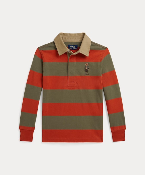 (ボーイズ 2才~7才)Polo ベア コットン ラグビー シャツ