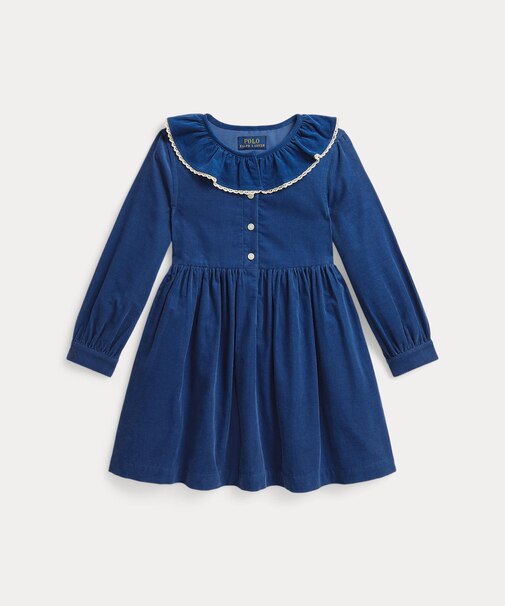 (ガールズ 2才~6才)コットン コーデュロイ シャツドレス