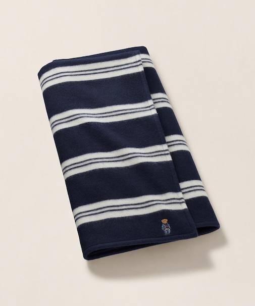 Polo ベア ストライプド ハーフ ブランケット