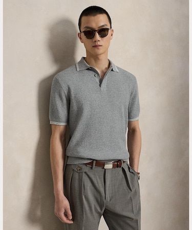 POLO GOLF|RLX GOLF (POLO GOLF)ワッフルニット コットン ポロ セーター
