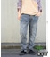 WEB限定 ウエストリブ デニム サルエルパンツ