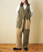 ピーチツイル × コーデュロイ サロペットパンツ