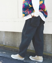 【再入荷】ピーチツイル 立体 ポケット バルーンパンツ