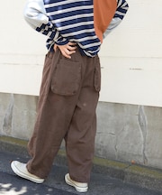 【再入荷】ピーチツイル 立体 ポケット バルーンパンツ