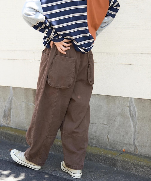 【再入荷】ピーチツイル 立体 ポケット バルーンパンツ