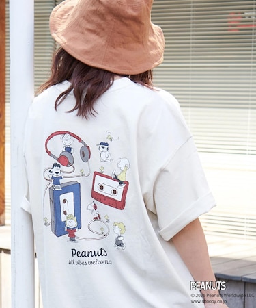 PEANUTS ( ピーナッツ ) 21/-OE天竺 ミュージック Tシャツ