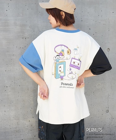 PEANUTS ( ピーナッツ ) 21/-OE天竺 ミュージック Tシャツ