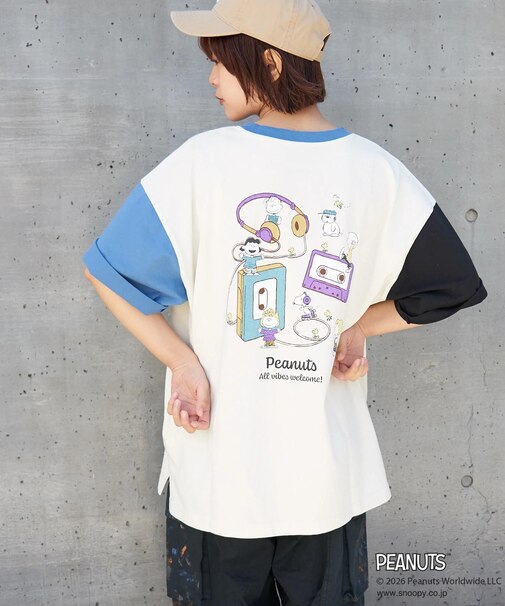 PEANUTS ( ピーナッツ ) 21/-OE天竺 ミュージック Tシャツ