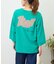 32/-OE天竺 パウダー加工 パッチロゴ 刺繍 Tシャツ