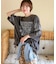 21/-OE天竺 パウダー加工 ラグラン 6分袖 ロゴプリント Tシャツ