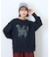 ガーゼ裏毛 スウェット キャット プリントトレーナー