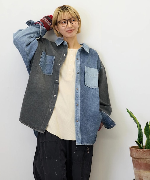 9.5オンス デニム ビッグシャツ
