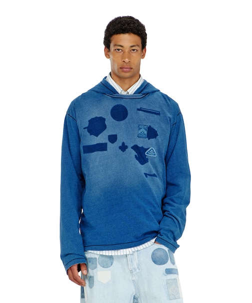 メンズ フード付き長袖Tシャツ T-NOX-LS-HOOD
