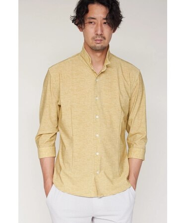 HIGH STREET∴HTシャンブレープリント7分袖シャツ