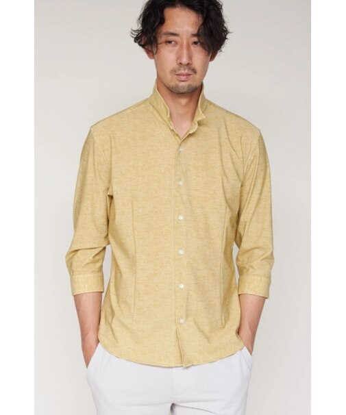 HIGH STREET∴HTシャンブレープリント7分袖シャツ
