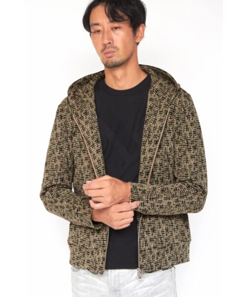 HIGH STREET∴ラフウォールダブルジャカードZipパーカー