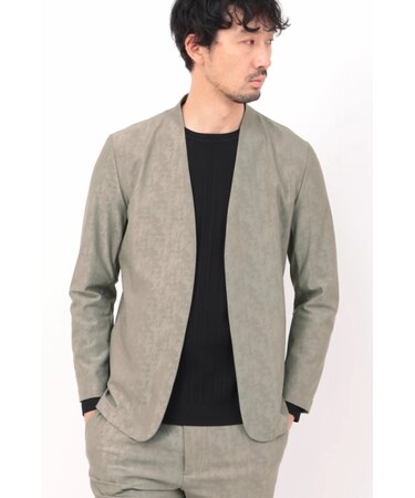 HIGH STREET∴4WAYブラッシュジャガードノーカラージャケット