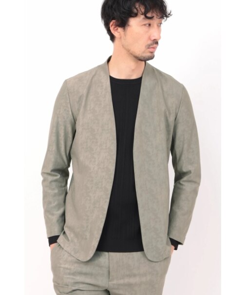 HIGH STREET∴4WAYブラッシュジャガードノーカラージャケット