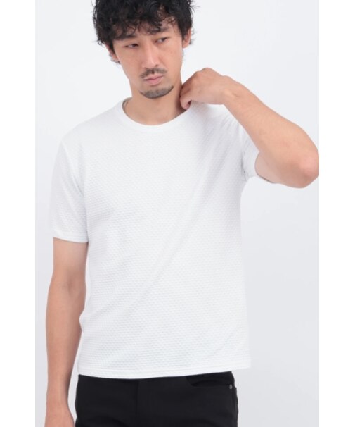 HIGH STREET∴RIPAトライアングルモノグラムクルーネック半袖カットソー