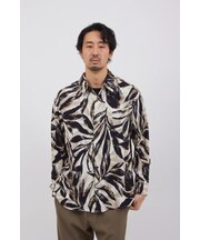 HIGH STREET∴SPRINTEX リゾートリーフプリントシャツ