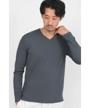 HIGH STREET∴シャドーリブジャージ長袖Vネック