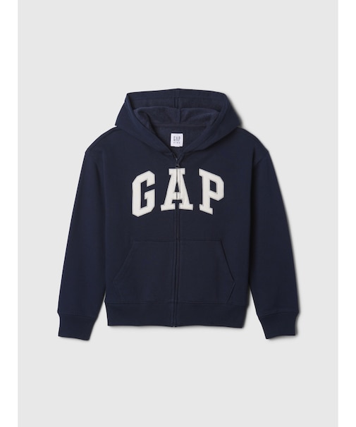 リラックス GAPロゴ ジップアップパーカー (キッズ)