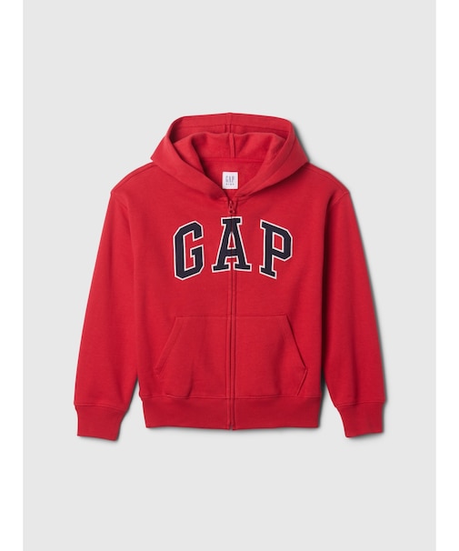 リラックス GAPロゴ ジップアップパーカー (キッズ)