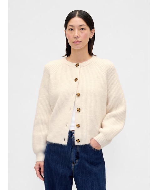 ふわもこ シェーカーステッチ カーディガン