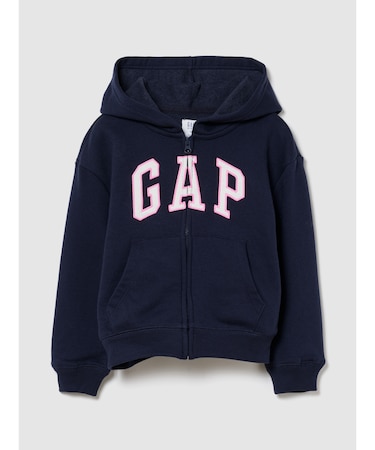 リラックスフィット GAPロゴ ジップアップパーカー (キッズ)
