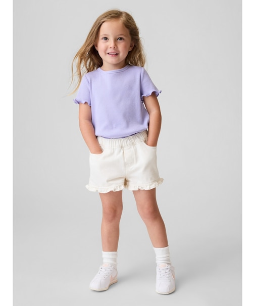 デニム ストライド プルオン ラッフルフリルショートパンツ (幼児・ベビー)