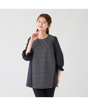 【接触冷感/UVカット】配色切替カットソー