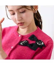 リボンニットカーディガン