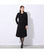 【ブラックフォーマル対応】ジャケット+ワンピーススーツ