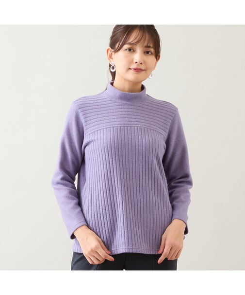 【洗える・日本製・アンサンブル可】起毛リブカットソー