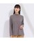 【M～4L】吸湿発熱ハイネックボーダーＴシャツ