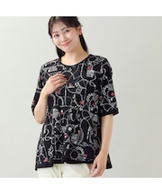 【EC&一部店舗限定・洗える・L~3Lサイズ】地図柄コットンTシャツ